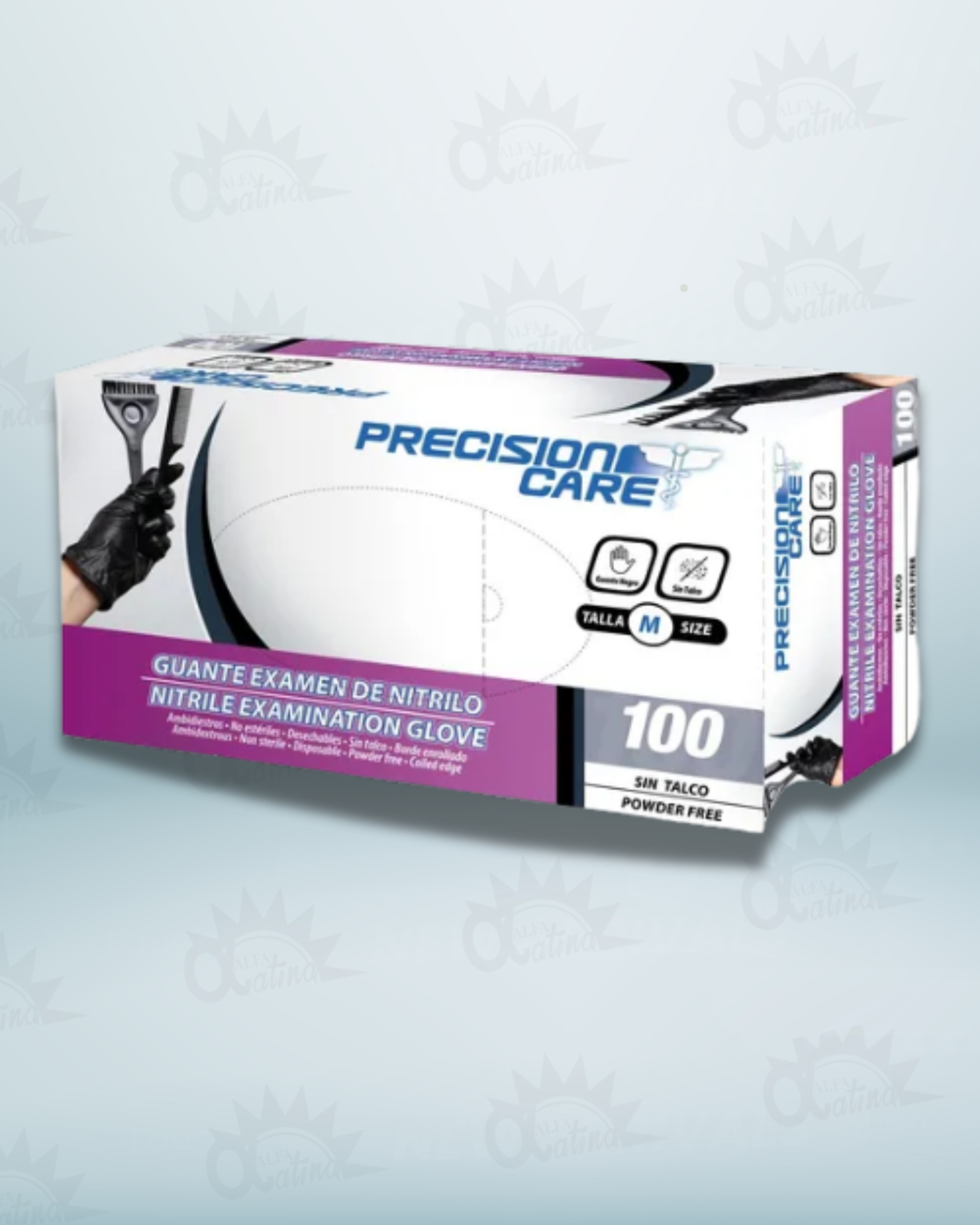 GUANTES DE NITRILO NEGRO TALLA S. CAJA X 100 UND
